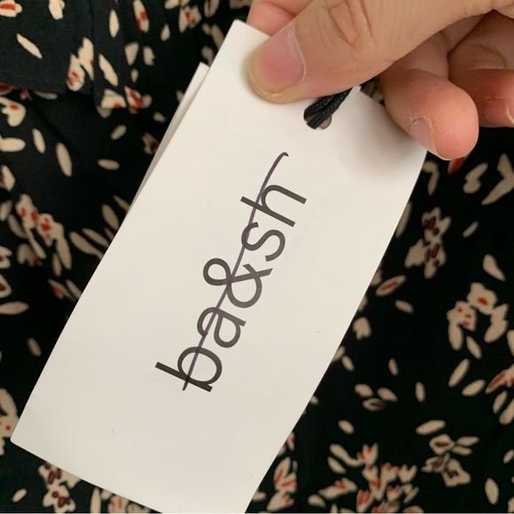 NWT ba&sh Veda Sleeveless Floral Print Top Black Graphic M - Picture 6 of 7